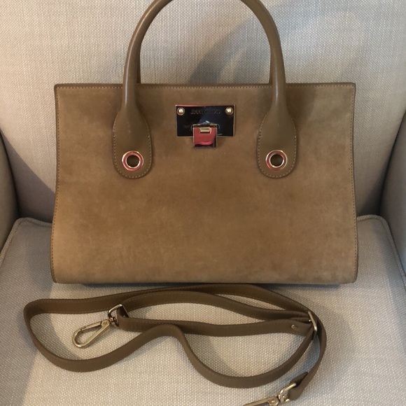 JIMMY CHOO RILEY SUEDE TOTE -Beautiful bag in wonderful condition F/W 2025. - Picture 2 of 8